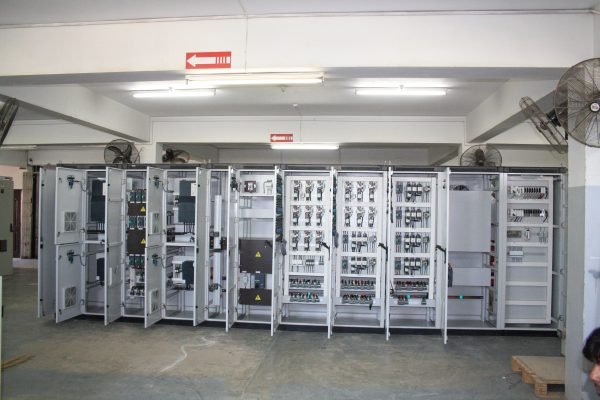 Switchgear panels under assembly at SUNTECH workshop