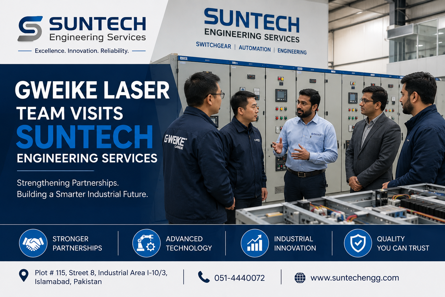 GWEIKE Laser Welding & Cutting Machine Manufacturer Visits SUNTECH Engineering Services in Islamabad